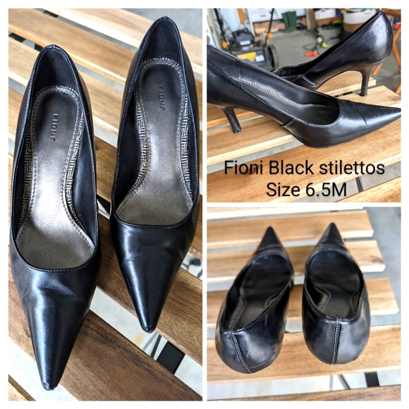 Fioni Black stilettos size 6.5M - Picture 1 of 4